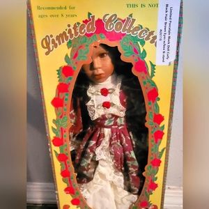 Limited Collection 18" Porcelain Doll w/ORIGINAL BOX & STAND
